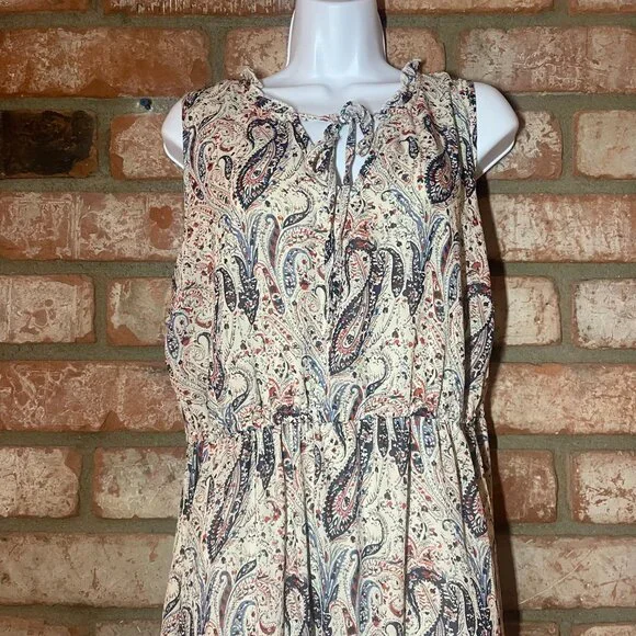 Indigo Rose Paisley Tiered Boho Maxi Dress 2X Plus - Picture 2 of 13